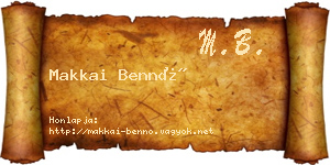 Makkai Bennó névjegykártya